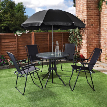 Set milano 6pcs table ronde + 4