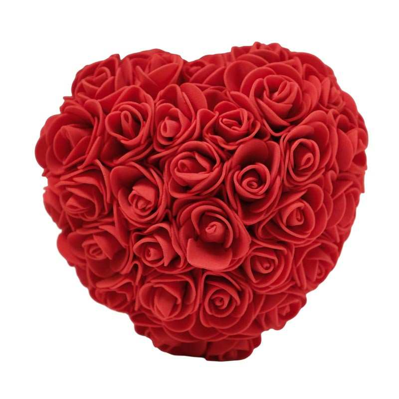 Coeur en rose rouge 13 cm