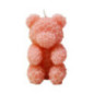 Bougie ourson en rose 9.5cm