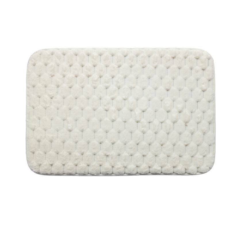 Tapis de bain soft touch blanc