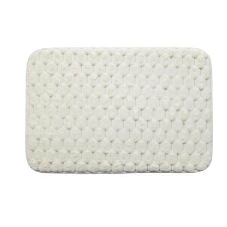 Tapis de bain soft touch blanc