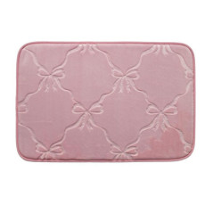 Tapis de bain noeud rose