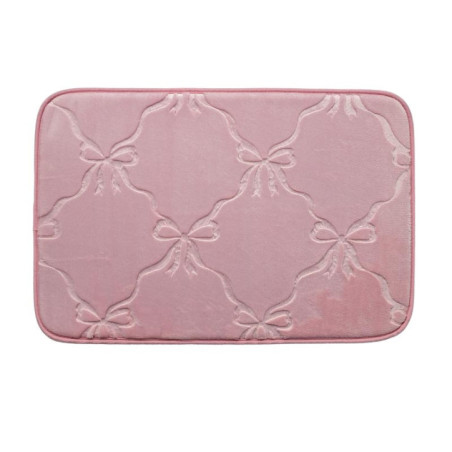 Tapis de bain noeud rose