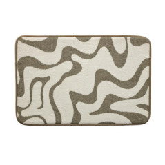 Tapis de bain vagues creme