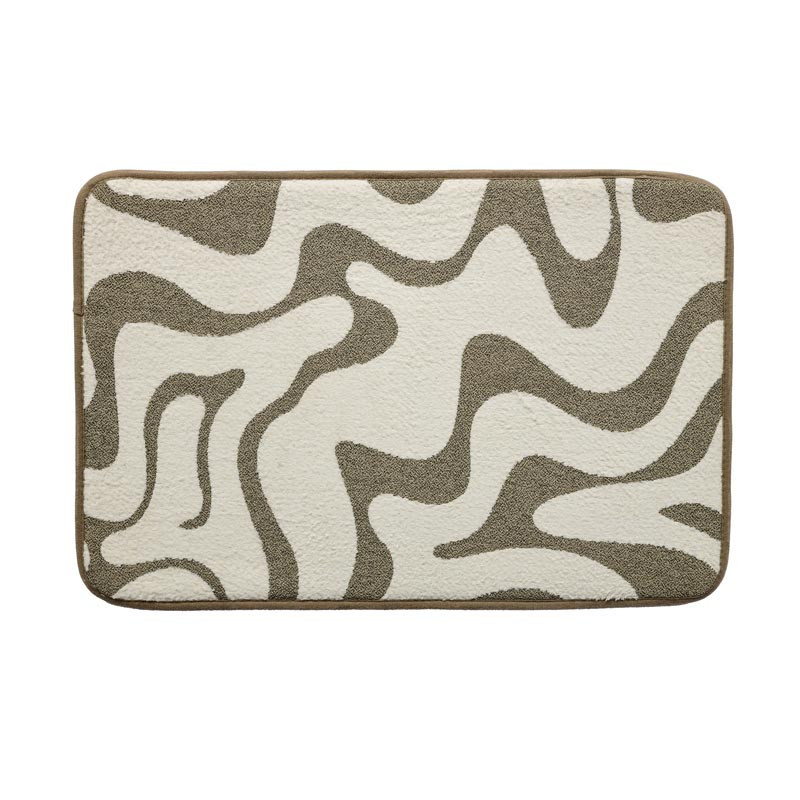Tapis de bain vagues creme