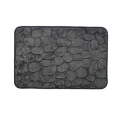 Tapis de bain galets gris