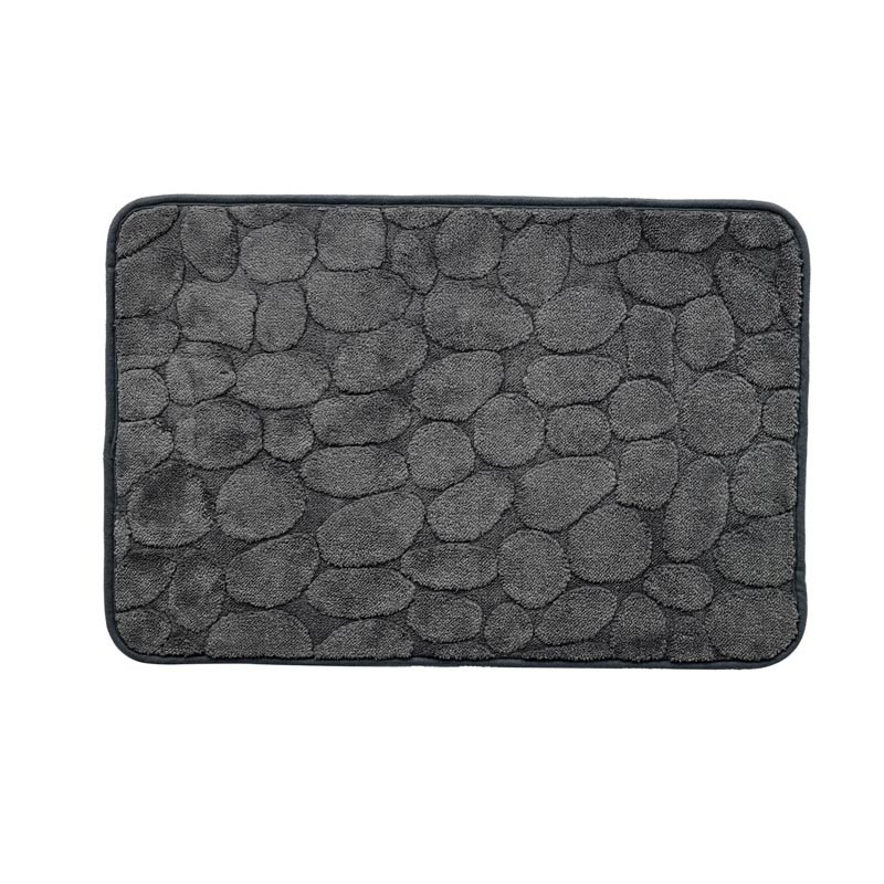 Tapis form galets gris