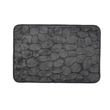 Tapis de bain galets gris