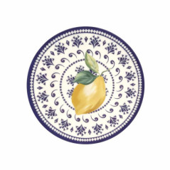 Assiette plastique d20cm citron