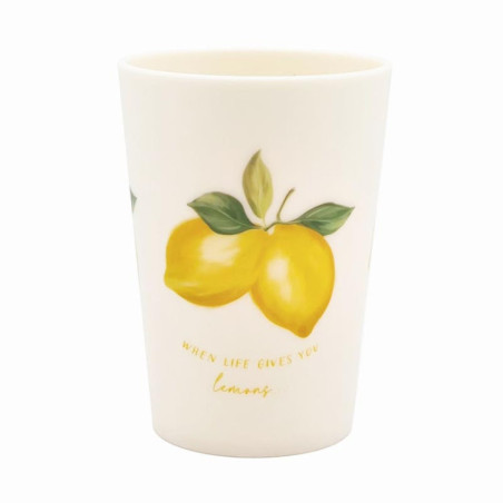 Gobelet plastique 350ml citron