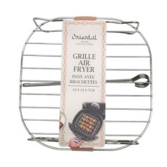 Grille air fryer inox+brochettes