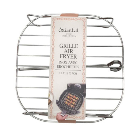Grille air fryer inox+brochettes