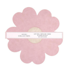 Lot de 2 sets de table fleur