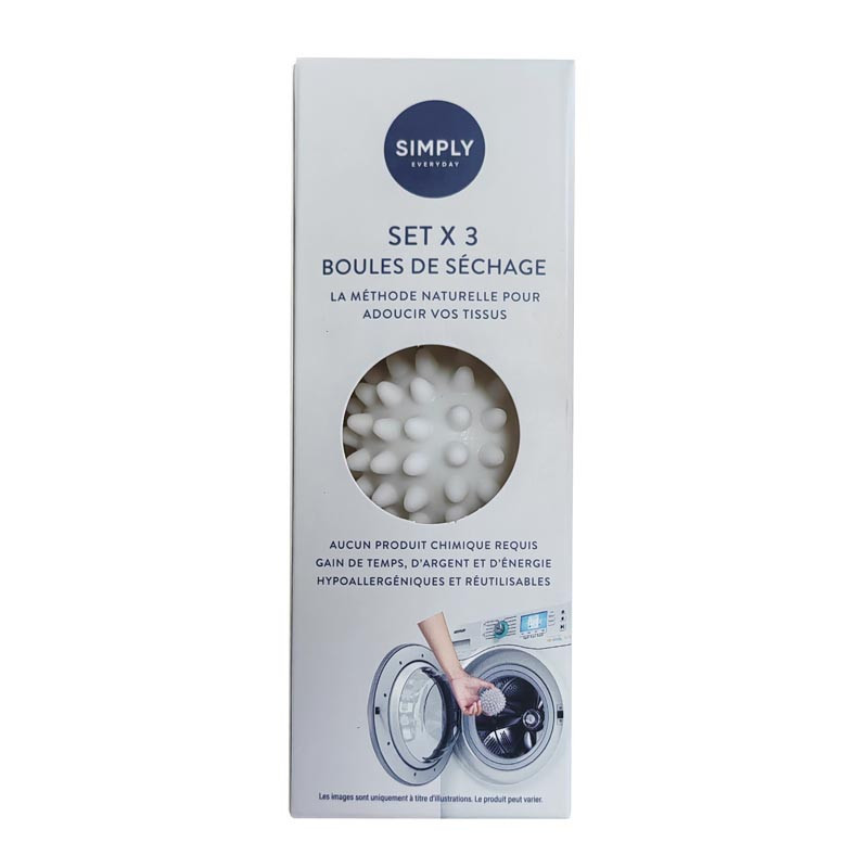Set x3 boules de sechage