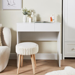 Coiffeuse blanc mate