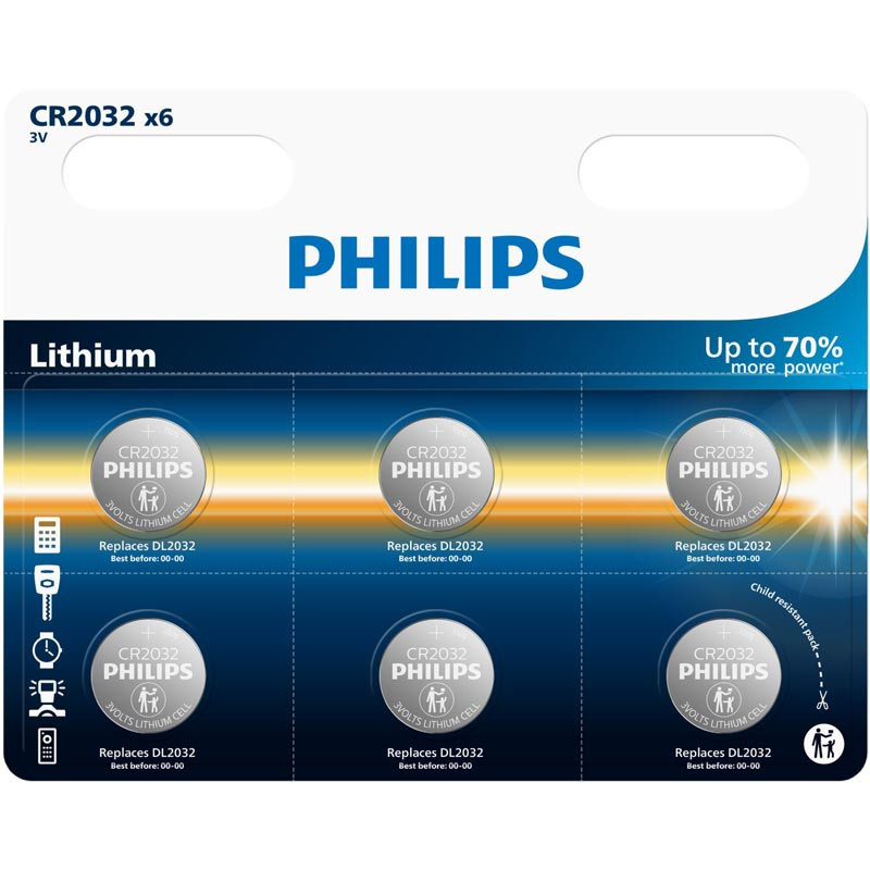Pile philips x6 cr2032