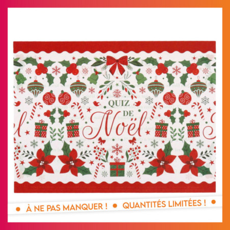 Serviette quiz de noel 40x40 x20