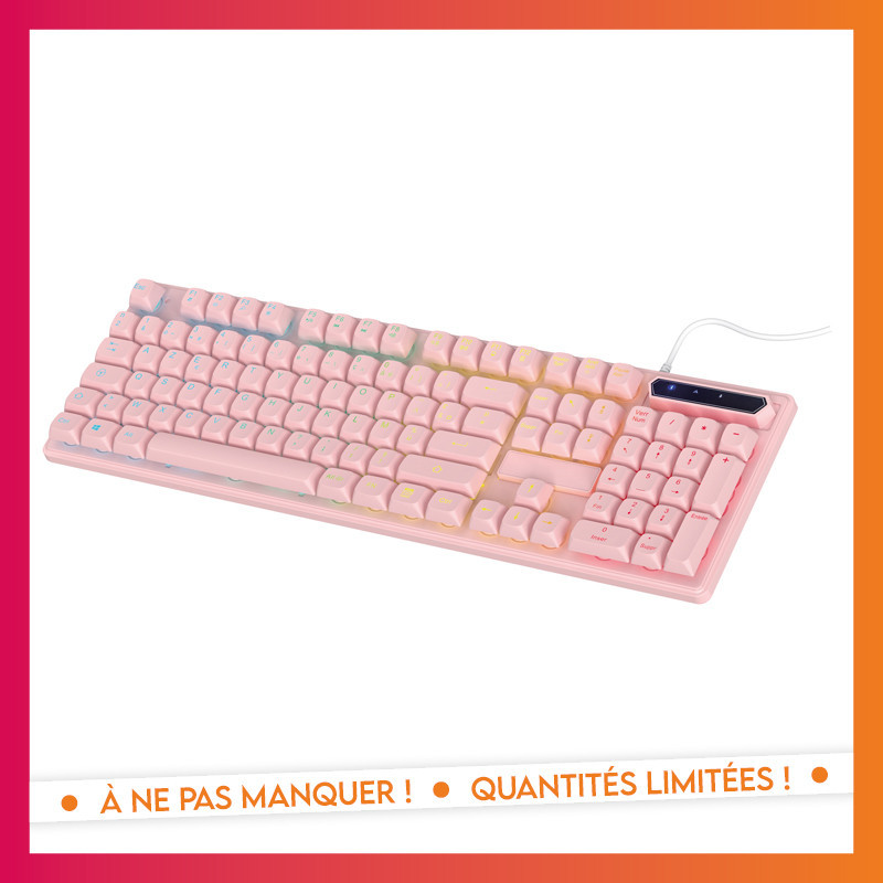 Clavier gaming filaire girly