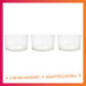 Lot de 3 coupelles en verre