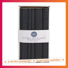 Lot de 4 sets de table bambou