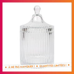 Bonbonniere en verre strie