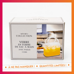 Verre en forme de sac a main