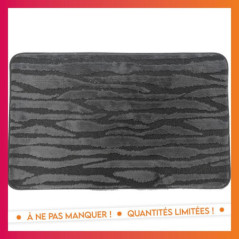 Tapis de bain 50x80 gris fluffy