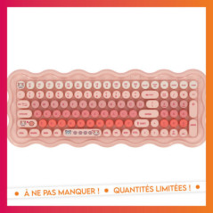 Clavier vague rose clair