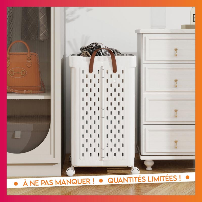 Paniere a linge a roulettes 67l