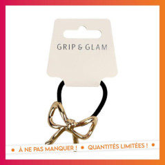 Elastique cheveux noeud gold
