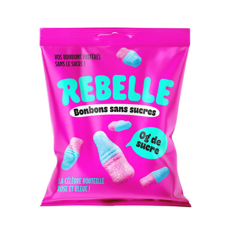 Rebelle bonbons bouteilles 50g