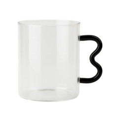 Mug en verre anse serpentin