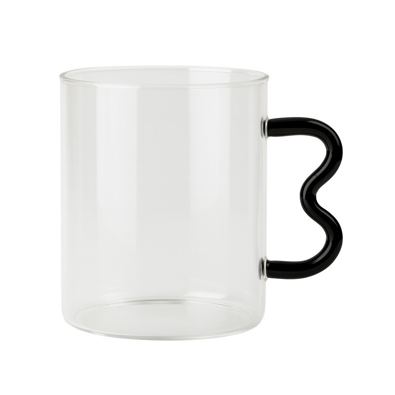Mug en verre anse serpentin
