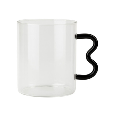 Mug en verre anse serpentin