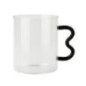 Mug en verre anse serpentin