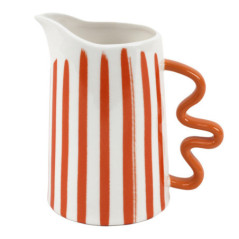 Pichet geometrique anse coloree