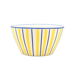 Saladier en porcelaine a rayure
