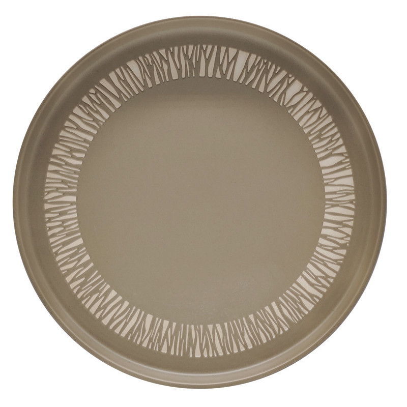 Assiette plate taupe zebre d26cm
