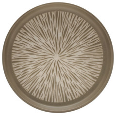 Assiette dessert taupe zebre d20