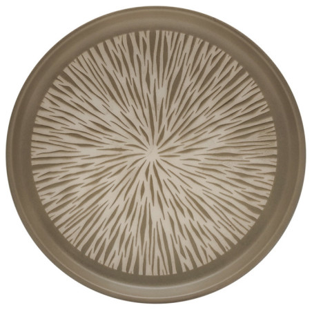 Assiette dessert taupe zebre d20