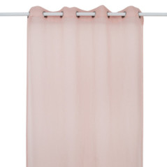 Voile raye 140x240cm rose