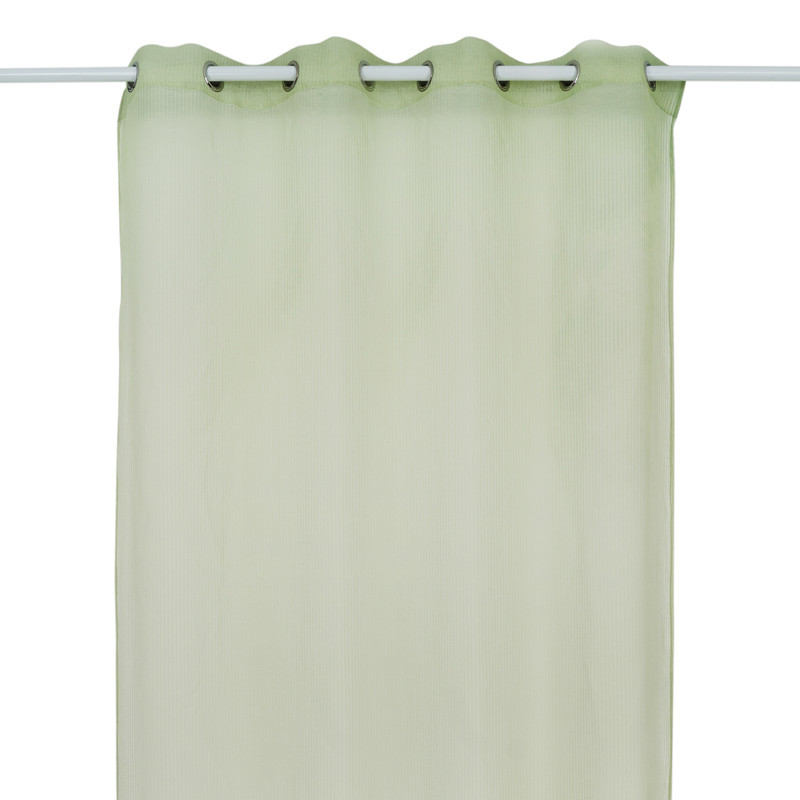 Voile raye 140x240cm vert sauge