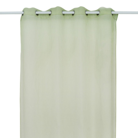 Voile raye 140x240cm vert sauge