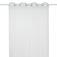 Voile raye 140x240cm blanc