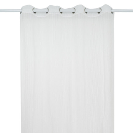 Voile raye 140x240cm blanc