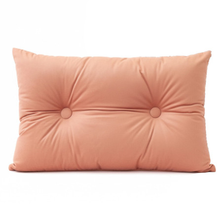 Coussin capitonne 70x50cm peche