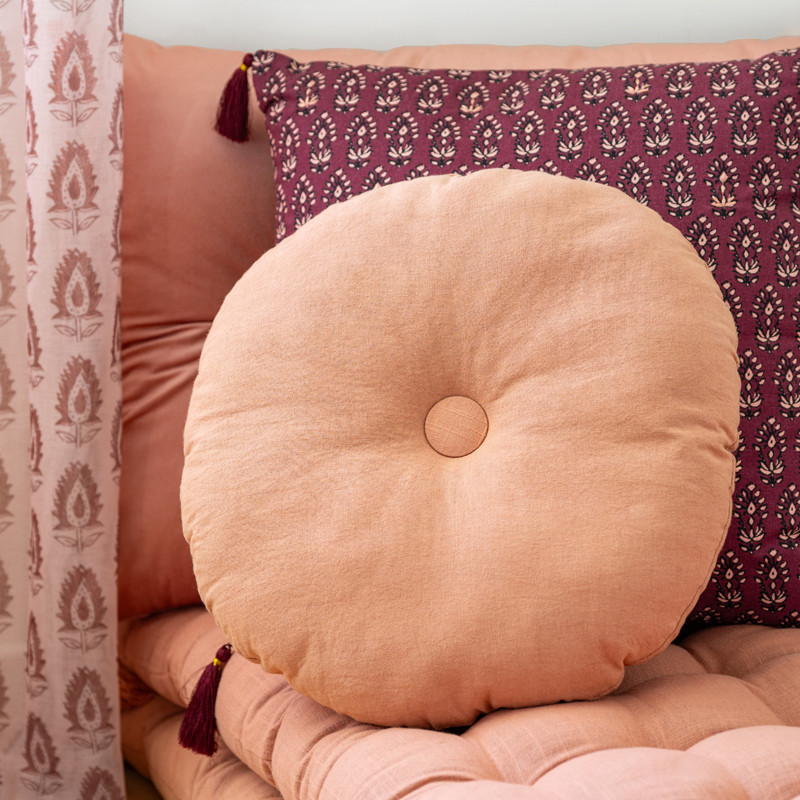 Coussin light slub d40cm