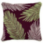 Coussin tropical leaf brode 45x4
