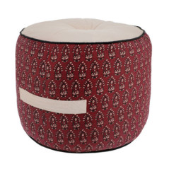 Pouf jaipur d40x30cm bordeaux