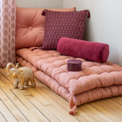 Futon coton 60x120cm peche